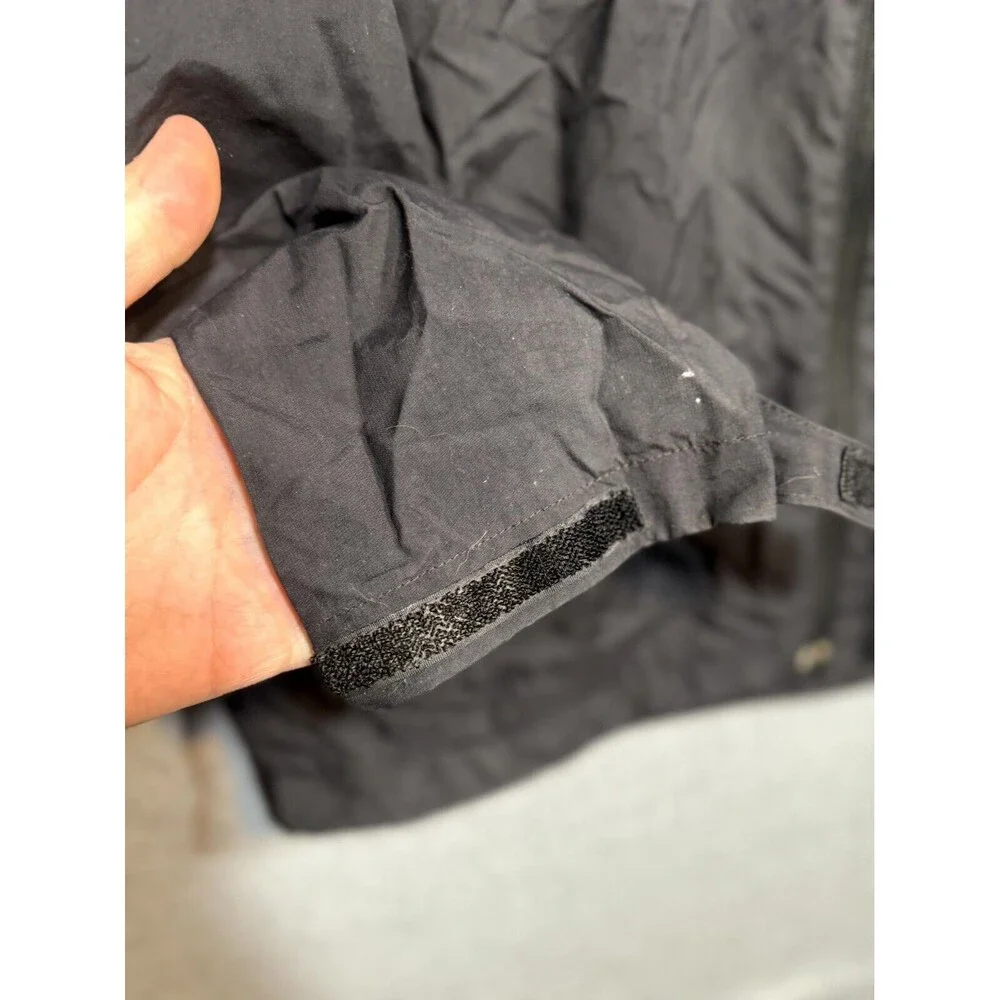 The North Face Windbreaker Jacket Men's Medium Black Mesh‎ Lined Hooded Full Zip
